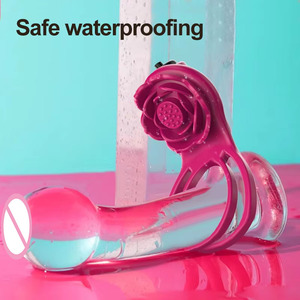 Anillo Vibrador Recargable a Prueba de Agua para Hombres, Anillo para Pene de Silicona con Estimulador de Clítoris, Retrasa la Eyaculación, Juguete Sexual para Adultos - Product Image 4