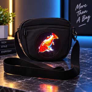 Sac bandoulière avec écran holographique WiFi de 12 cm – Transformez votre sac en écran 3D mobile HoloPack HoloBag Sac à écran holographique - Product Image 3
