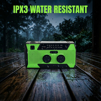 Banque d'alimentation 5000 mAh avec port Type-C, alarme SOS, lampe de poche intégrée, équipement de survie pour le camping et la randonnée en extérieur, radio météo d'urgence
