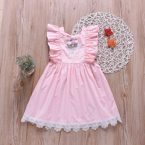 2020 verano niña vestido lindo baby! Chica Collar redondo vestido sin mangas - Product Image 2