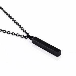 Premium Black Stainless Steel Pendant for <b>Men</b> | Custom Minimalist Niche Jewelry Single Piece Wholesale - Product Image 3