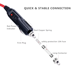 Ac Dc <b>Converter</b> Lighter Socket 12v 24V Cigarette Male Metal Portable Car Charger with Cable - Product Image 3