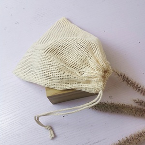 ถุงตาข่ายใส่ผลไม้ทำจากผ้าฝ้ายออร์แกนิกพร้อมฉลากถุงใส่ของชำเป็นมิตรต่อสิ่งแวดล้อมใช้ซ้ำได้ตามต้องการ - Product Image 4