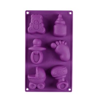 Moule à gâteau en silicone antiadhésif sans BPA, série bébé, 6 cavités, fabriqué par MUYULINS, certifié LFGB Platinum