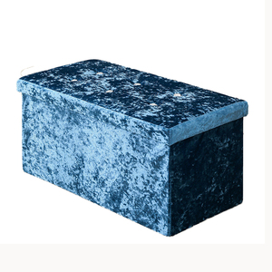 Wholesale Living Room Furniture European Style Ottomans <strong>Footstool</strong> Seat Sofa Gray Velvet Long Bench Stool Suitable for Bedroom - Product Image 2