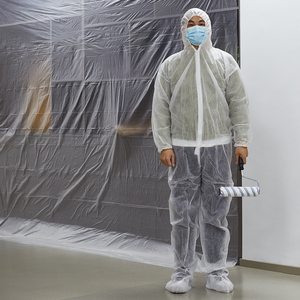 Lona Protectora Transparente <span class=keywords><strong>de</strong></span> Plástico <span class=keywords><strong>de</strong></span> 4m X 5m, 30 Micras, Resistente y Reutilizable <span class=keywords><strong>para</strong></span> <span class=keywords><strong>Pintar</strong></span> y Proteger el Suelo - Product Image 4