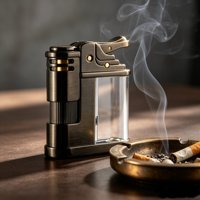 Briquet électronique jetable original avec réservoir visible, livraison gratuite depuis l'entrepôt UE/CA, livraison rapide DDP