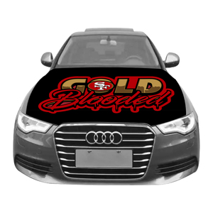 Tùy Chỉnh Xe Động Cơ Mui Xe Bìa Với Thiết Kế Mới 49ers Niners Băng Đảng Đội Bóng Đá Cờ - Product Image 3