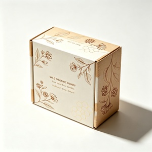 Custom Printed Color Cardboard Postal Honey <b>Box</b> Kraft Paper Packaging Corrugated Mailer <b>Shipping</b> <b>Box</b> With Insert - Product Image 2