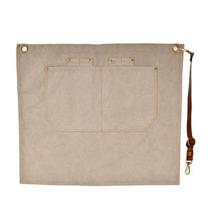 Delantal sin mangas corto de media longitud para adultos de moda coreana para peluquero Chef café o restaurante uso diseño de lona sanitaria - Product Image 4