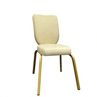 Chaise à bascule commerciale avec dossier en métal, structure en aluminium, design à dossier haut et rembourré pour restaurants, salles de banquet, conférences