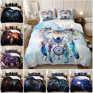 Parure <span class=keywords><strong>de</strong></span> lit moderne en polyester 3D motif dessin animé animal, ensemble 3 pièces taille double pour la maison - Product Image 2