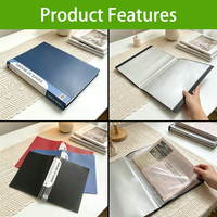 Carpeta Portafolio de PVC con 60 Bolsillos, Fundas Transparentes para Presentaciones, Organizador de Documentos