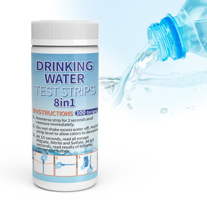 8in1 완벽한 음용수 테스트 키트 100개 스트립 우물 수도 가정 도시 물 테스트 스트립 염소, 경도, pH 등 - Product Image 3