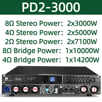 Paulkitson PD23000 Amplificateurs 2 Ohms 2X3000W Amplificateur de puissance Audio professionnel classe D Amplificateurs 2 canaux Équipement sonore