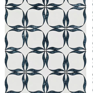 Azulejo de Porcelana Premium de 600*1200mm, Antideslizante, Diseño Moderno de Flores Azules sobre <span class=keywords><strong>Fondo</strong></span> Gris Claro, para Pisos y Paredes Exteriores - Product Image 1