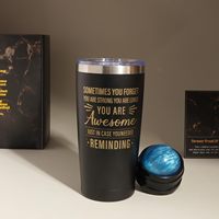 Set Hadiah Pria Uionen Bertema Hitam dari Baja Anti Karat dengan Cetakan Letterpress, Lilin Aromaterapi & Kotak Hadiah Mandi untuk Hari Ayah