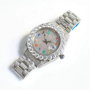 Montre de luxe unisexe en acier inoxydable 904 avec diamants sur le dessus, taille 42 mm, bracelet 20 mm, analogique, automatique, mécanique, montres mécaniques pour affaires - Product Image 6