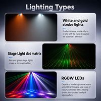 Projecteur à tête mobile 6 bras DJ RGBW LED Laser Bee-Eye Strobe avec DMX512 24 canaux pour fêtes et clubs | YSH