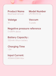 Aspiratore per Punti Neri USB/Batteria, Pulitore Pori, Dispositivo per Pulizia Profonda del Viso, Portatile per Hotel, Apparecchio per Cura Personale - Product Image 6