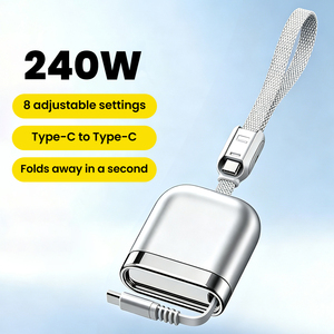 Nuevo Cable Retráctil USB <span class=keywords><strong>C</strong></span> a USB <span class=keywords><strong>C</strong></span> de 240W PD3.1 con E-Marker, Carga Rápida, 1.2M, para Laptop y Teléfono - Product Image 2