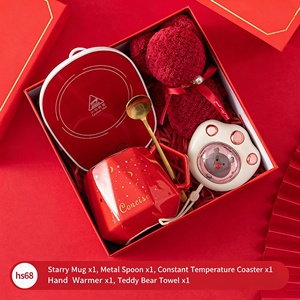 Mejor Oferta: Set de Regalo de Lujo para Boda/Año Nuevo, Taza de Cerámica Multicolor OEM con Tapa, Cuchara y Toalla con Estampado UV de Oso. Precio de Fábrica para Pedidos al por Mayor. - Product Image 3