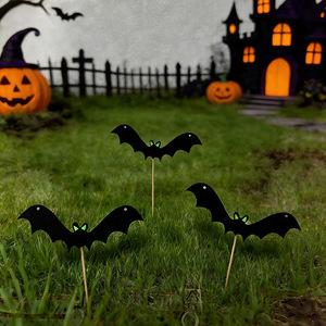 Decoración de Halloween con Lápiz Decorativo de Murciélago de Fieltro que Brilla en la Oscuridad para Jardín, Césped o Fiesta, Adorno Espeluznante para Escenografía de Jardín - Product Image 4
