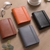 A8 dompet pengikat bujet warna buaya Macaron kustom grosir dompet Mini 5 cincin penggantung anggaran dengan Halaman Dalam
