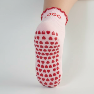 Custom Logo Yoga <b>Socks</b> Non-Slip <b>Grip</b> Pilates <b>Socks</b> with Breathable Knitted Design for Women Cotton Crew Wholesale - Product Image 2