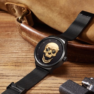 2021 BIDEN 0063 Cool Punk 3D Caved Luminous Ghost Dial Skull Men Watch Brand GIMTO Luxury Steel Quartz Relojes masculinos - Product Image 2