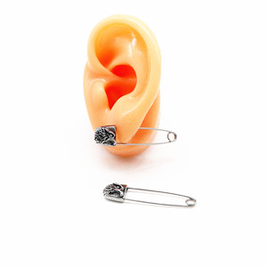 Pendientes con forma de águila yunnique, joyería de fiesta de acero inoxidable y plata tibetana para hombres y mujeres - Product Image 2