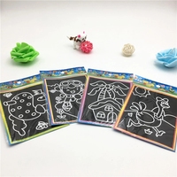 Planche à dessin personnalisée Magic Scratch Art enfant peinture cartes créatives autocollants apprentissage éducation jouet livres de coloriage pour enfants