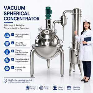 เครื่องระเหยแบบทรงกลม Ace พร้อมเครื่องกวนแบบมีใบพัด สำหรับการเข้มข้นน้ำผึ้งข้น น้ำเพคติน และน้ำเชื่อม - Product Image 1
