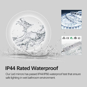 Miroir de salle de bain rond à LED avec éclairage frontal, interrupteur tactile, cadre en acrylique intelligent, éclairage réglable, anti-buée, diamètre 76 cm, vente en gros - Product Image 5