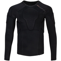 Kaos Pelindung Leher Hoki Es Lengan Panjang Ramah Lingkungan dengan Logo Kustom, Bahan Stretch Compression, Tahan Potong, untuk Pakaian Hoki Profesional