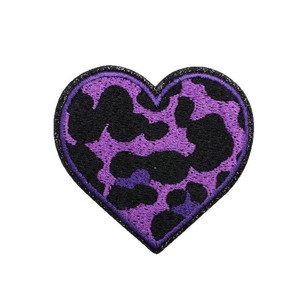 Toppe in Pelle Ricamate con Stampa Leopardata a Forma di Cuore e Stella a Cinque Punte per Borse e Abbigliamento - Vendita all'Ingrosso - Product Image 4