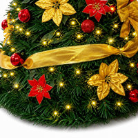 Prix direct usine – Arbre de Noël artificiel pré-éclairé de 1,8 m et 2,1 m, vente en gros, arbre de Noël de luxe réaliste avec rubans dorés