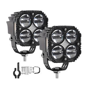 Phare de moto haute puissance 40W, lampe de travail LED avec feux latéraux pour moto, vélo de rue - Product Image 3