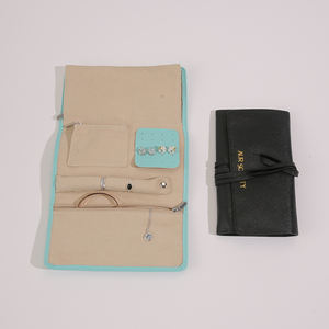 Custom PU Leather <b>Jewelry</b> Organizer Bag Wholesale Portable Travel <b>Jewelry</b> <b>Storage</b> with Handle - Product Image 2