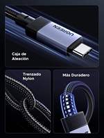 Câble UGREEN USB C vers USB C USB4.0 GEN3 240W en aluminium tressé en nylon, câble de charge et de transmission de données 3,3 pieds 8K 60Hz