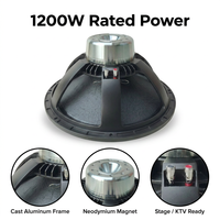 Profesyonel 18 İnç Neodimyum Woofer 1200W AES 4 İnç Ses Bobini Yüksek Hassasiyetli Subwoofer Sürücüsü Line Array Sistemi için