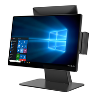Système de caisse enregistreuse tout-en-un POS à double écran de 15,6 pouces avec Windows 11 pour les points de vente en magasin de détail