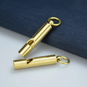 Sifflet de survie classique pour l'extérieur, équipement tactique de chasse, sécurité, urgence, randonnée, en laiton durable - Product Image 2