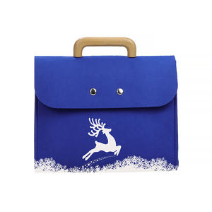 Bolsa de Mano Navideña con Diseño de Muñeco de Nieve y Reno, Bolsa de Fieltro Navideña - Product Image 6