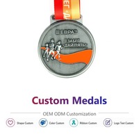 Médailles personnalisées pour événements sportifs, haltérophilie, fitness, médailles en métal avec ruban, design personnalisé, prêtes à être expédiées
