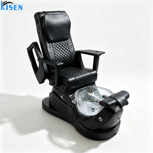 Luxury Tufted Leather Beauty Salon Double Manicure Eyelashes Foot Spa Bench Pedicure Chair Manicure Pedicure Station With Drawer - Product Image 2
