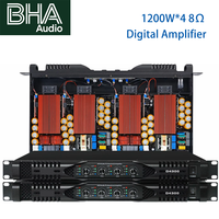 Amplificateur de puissance numérique de classe D BHA D4300 1200W*4 8Ω 4 canaux, amplificateur stéréo haute puissance, montage en rack pour enceinte de sonorisation PA Line Array