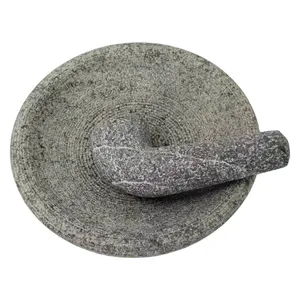 Factory Wholesale Custom Logo Unpolished Mortar Pestle Set Natural Granite Pestle Mortar For Kitchen