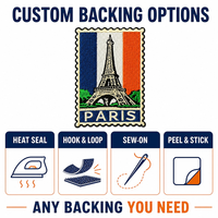 Patch brodé Tour Eiffel Paris, souvenir de voyage pour les amateurs de voyages, France, pour chapeau, sac à dos, veste, chemise