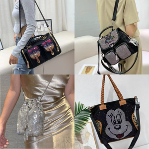2025 nouveau luxe diamant sac à main femmes en cuir PU Boston sac grande capacité bandoulière sac à bandoulière tendance mode oreiller Style - Product Image 6